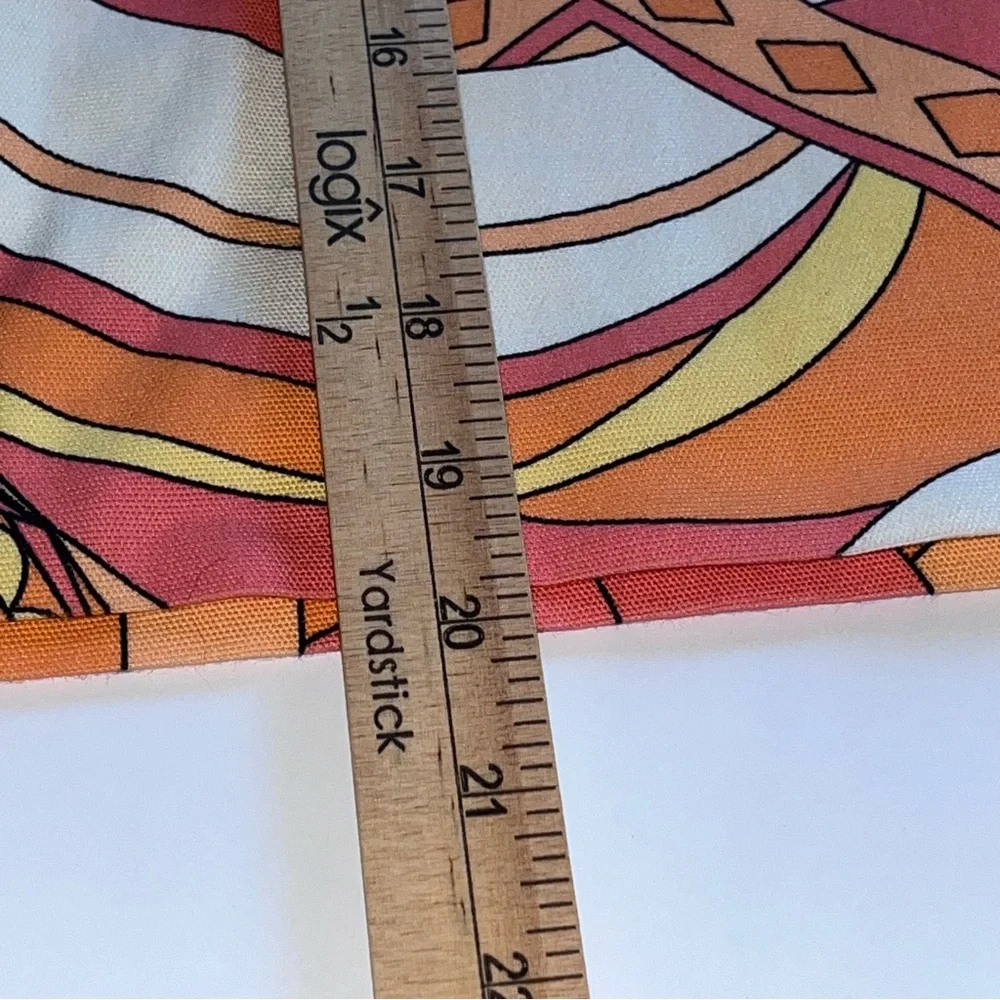 Talbots‎ Size 8 Retro Geometric Pattern Orange, Yellow and White Skirt